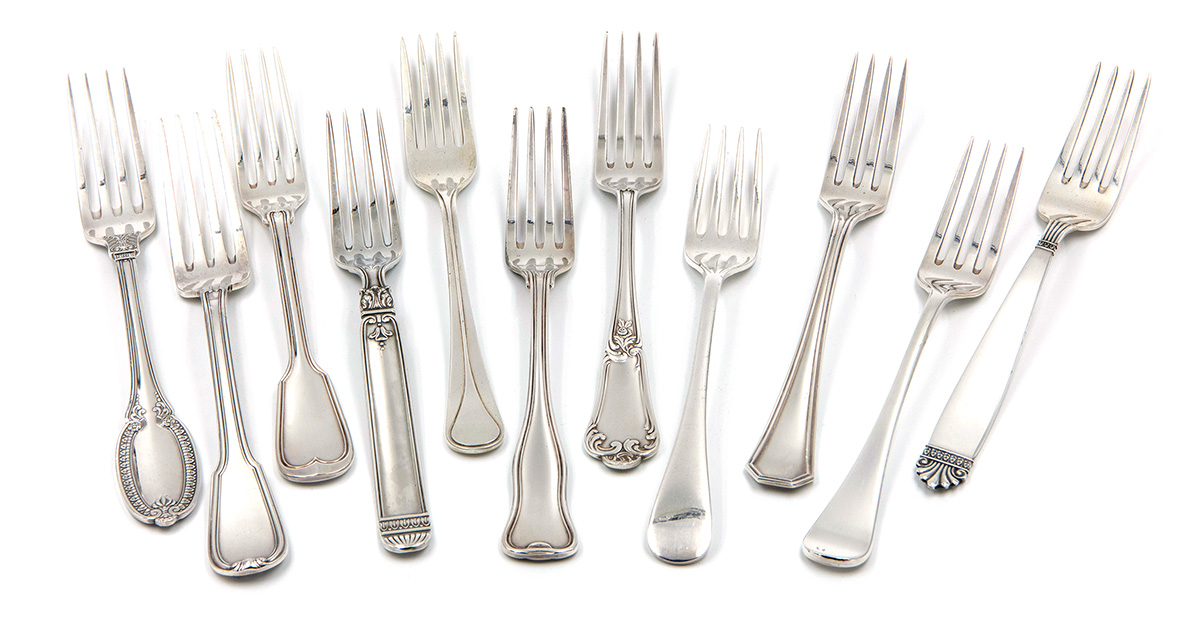 Silver cutlery by Leonardo Gaito